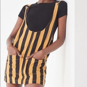 Urban Outfitter Striped Overall Dress